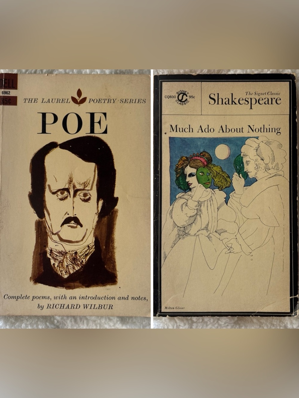 Vintage Classic Literature Paperback Book Lot of 2 - Poe & Shakespeare